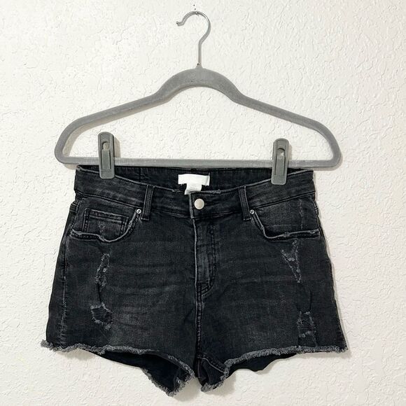 H&M dark gray cut off jean shorts size 6 - Picture 1 of 16